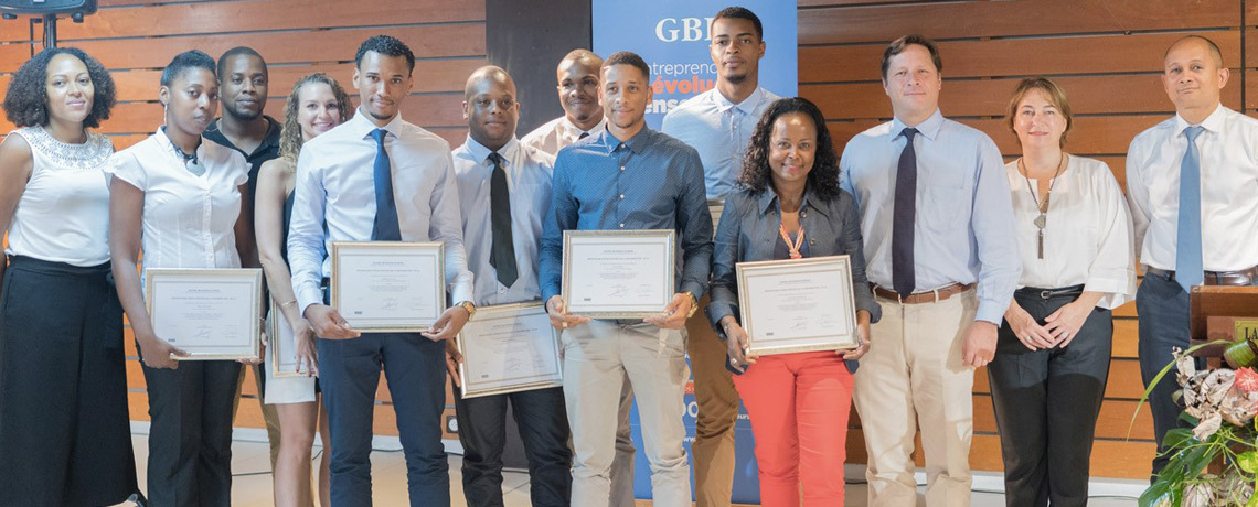 A group of students from GBH's tailor-made retail operations manager training program in collaboration with Neoma Business School at the graduation ceremony. 