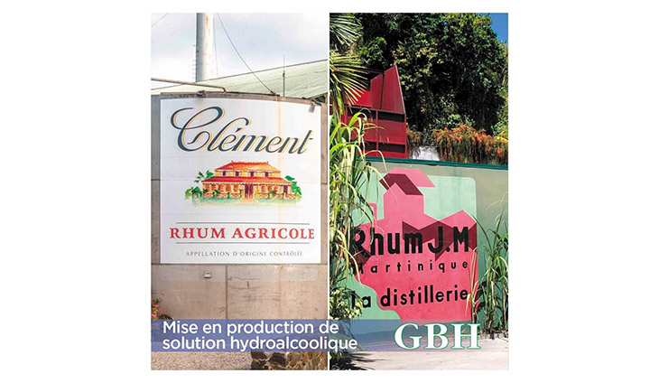 Frontage of the Rhum J.M and Habitation Clément distilleries 