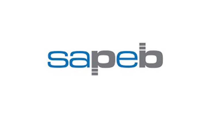 Logo for SAPEB, a Martinique-based manufacturer of concrete components for the construction industry and subsidiary of GBH