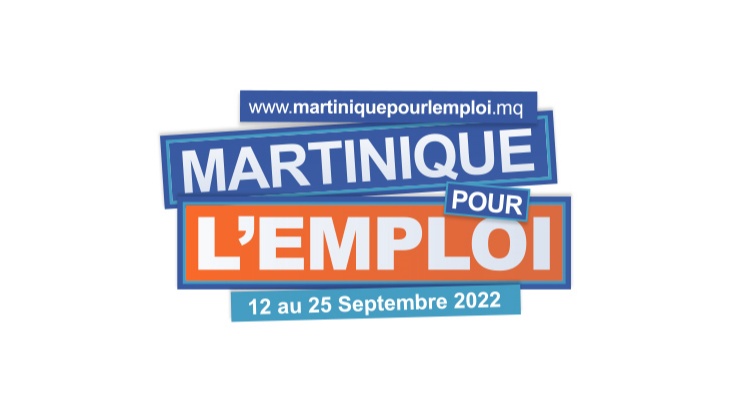 Affiche de promotion du salon de recrutement "Martinique pour l'emploi"