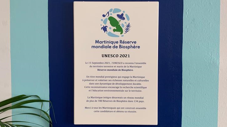 Communiqué de la Martinique qui devient réserve mondiale de Biosphère