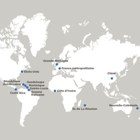 Carte du monde des Activités industrielles et diversifiées